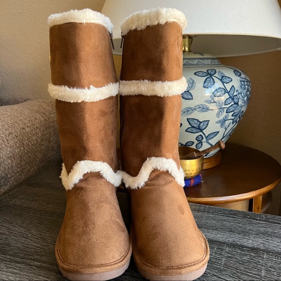 NEW! Michael Kors Nevermind Camel Fur Boots in US4 UK3.5 EU35 - Picture 3 of 8